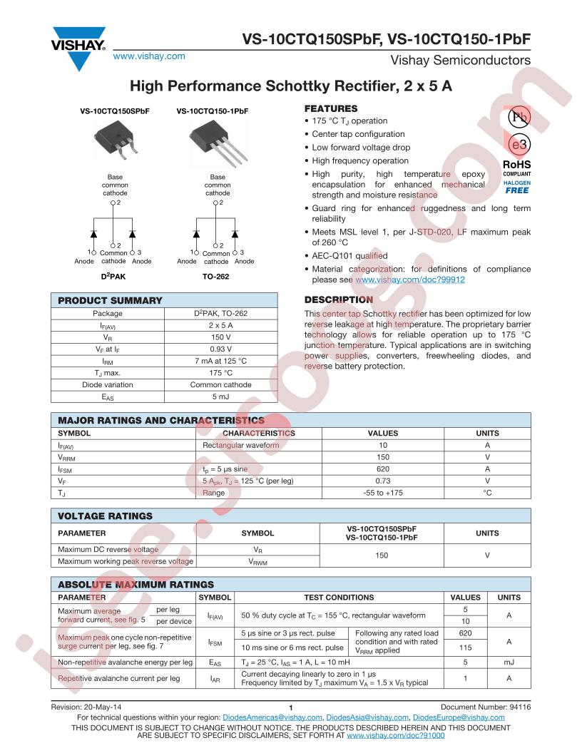 VS-10CTQ150-1PBF