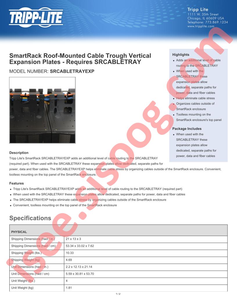 SRCABLETRAYEXP