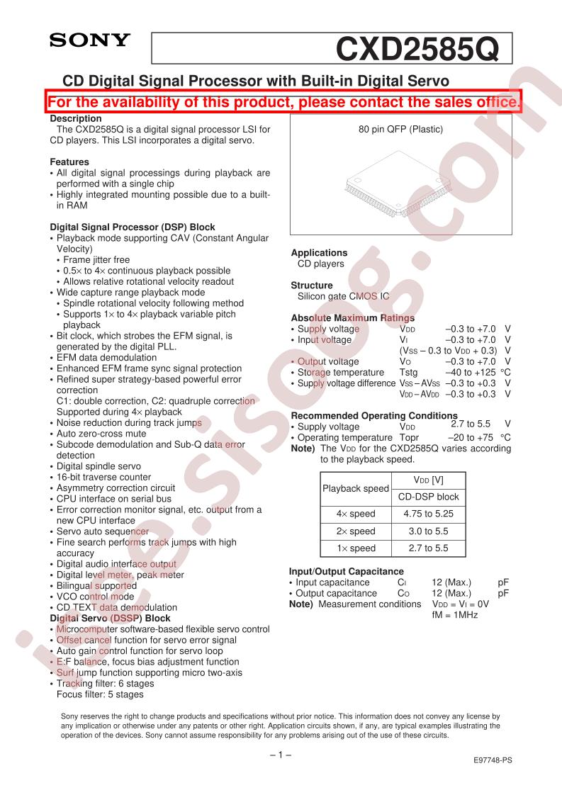 CXD2585Q