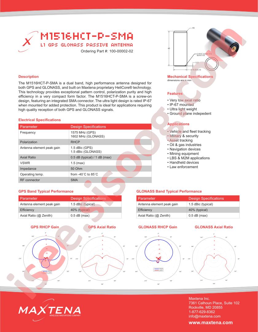 M1516HCT-P-SMA