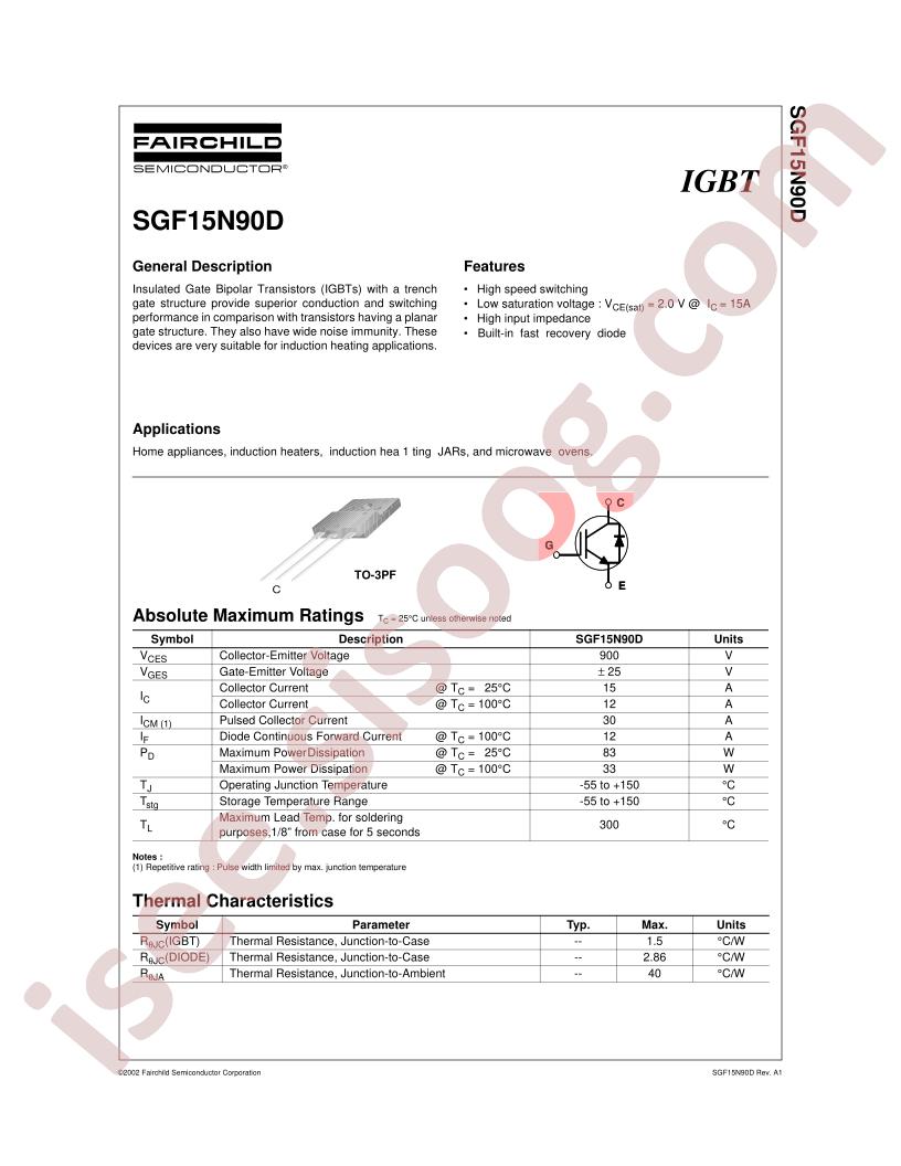 SGF15N90D