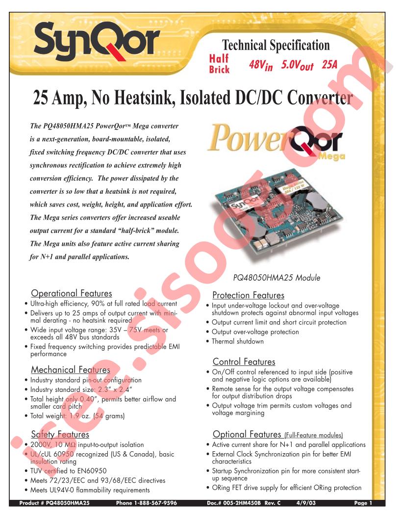 PQ48050HMA25NKS