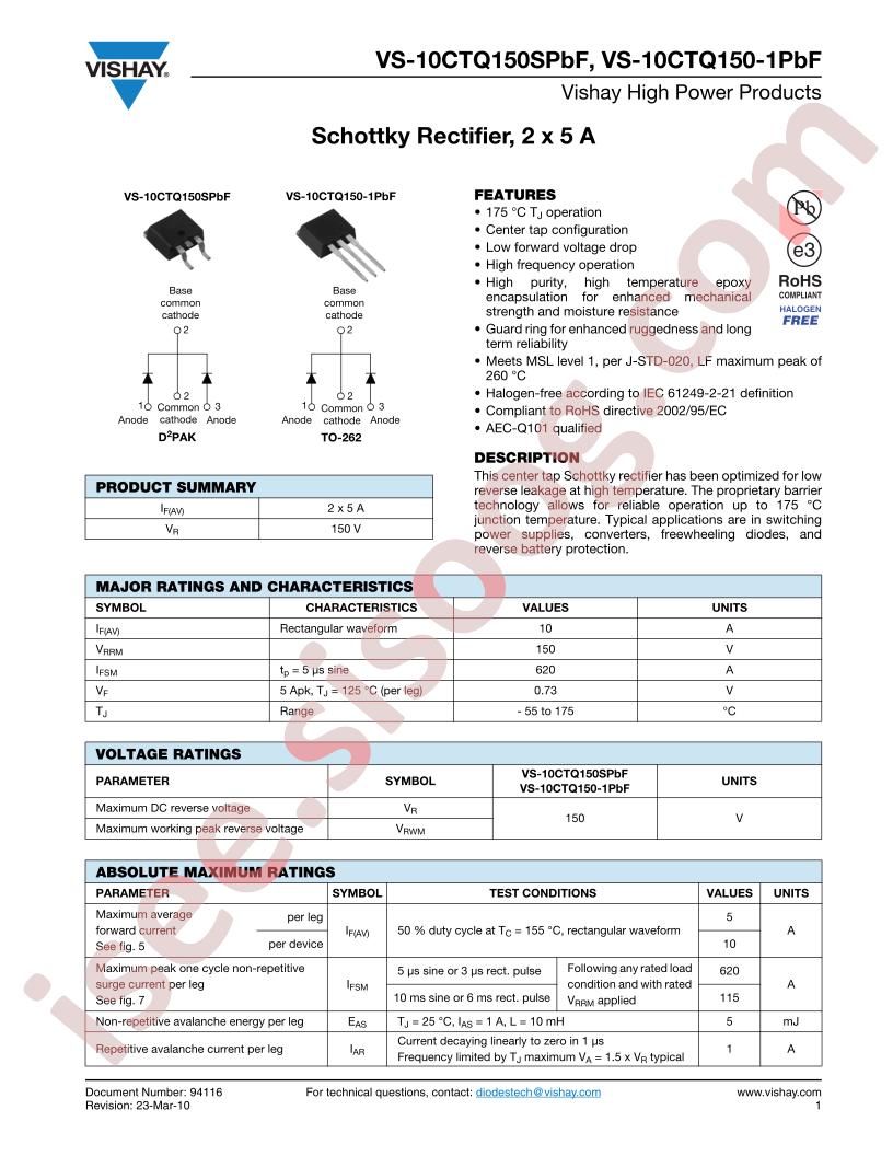 10CTQ150-1PBF