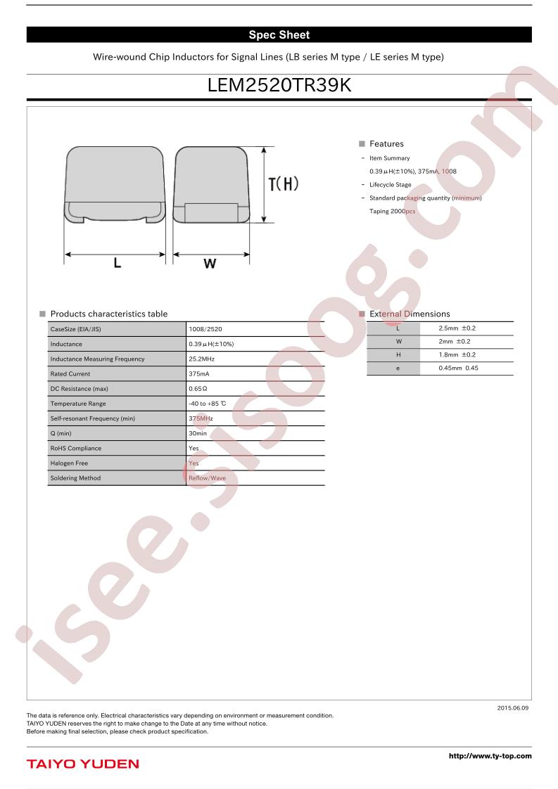 LEM2520TR39K