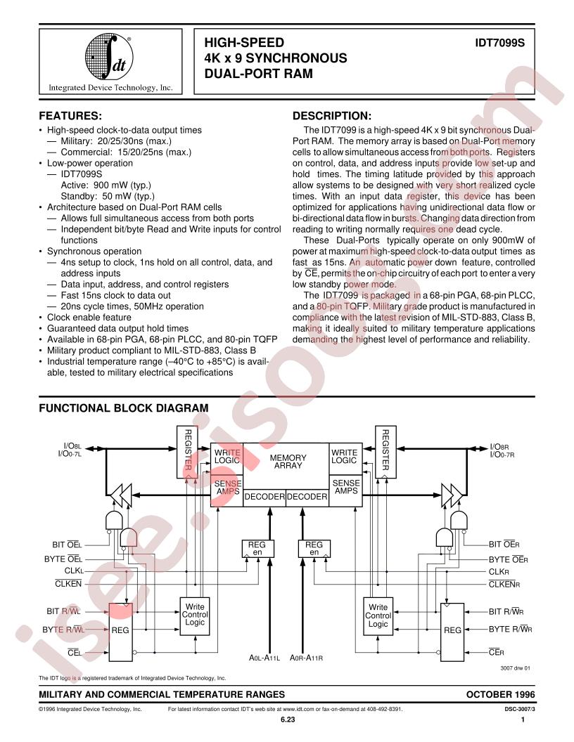 IDT7099S20G