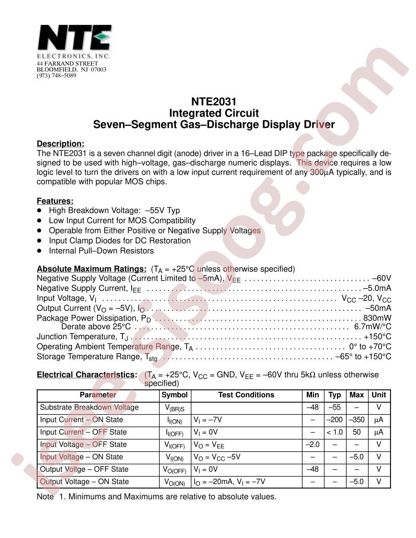 NTE2031