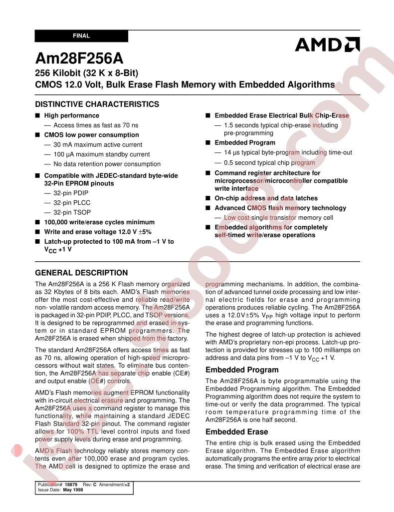 AM28F256A-120ECB