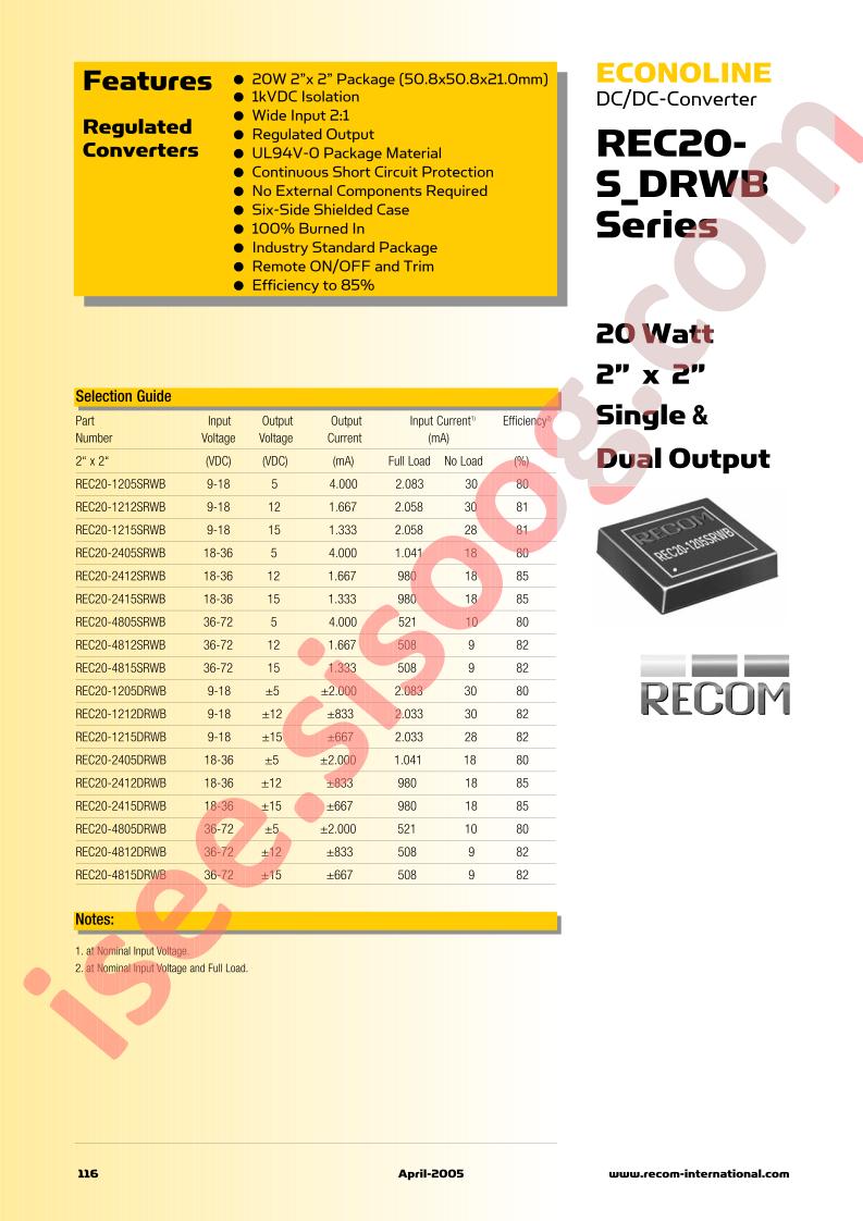 REC20-1205SRWB