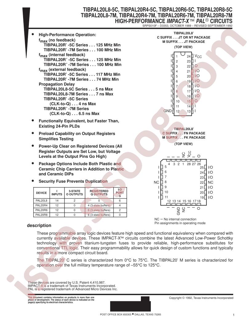 TIBPAL20L8-5C