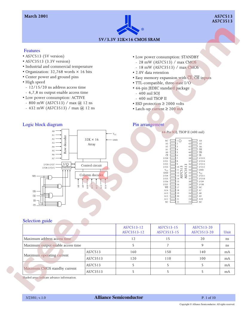 AS7C3513-15JC