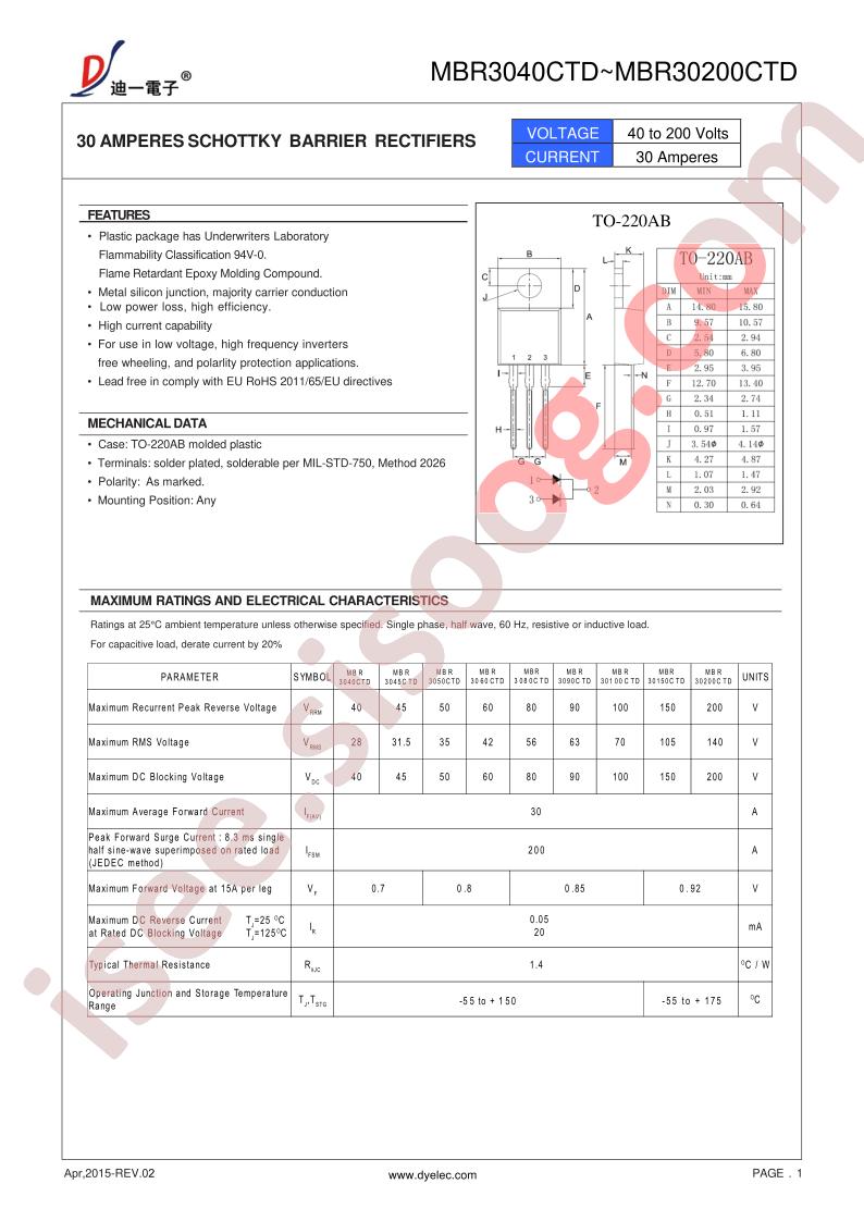 MBR3040CTD
