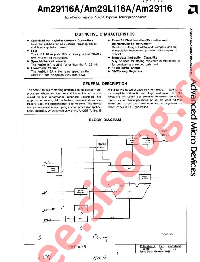 AM29L116AXC