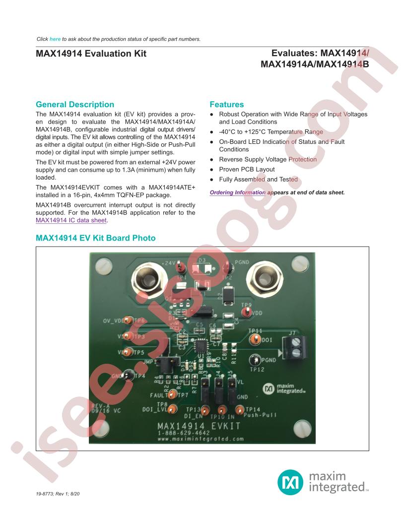 MAX14914EVKIT