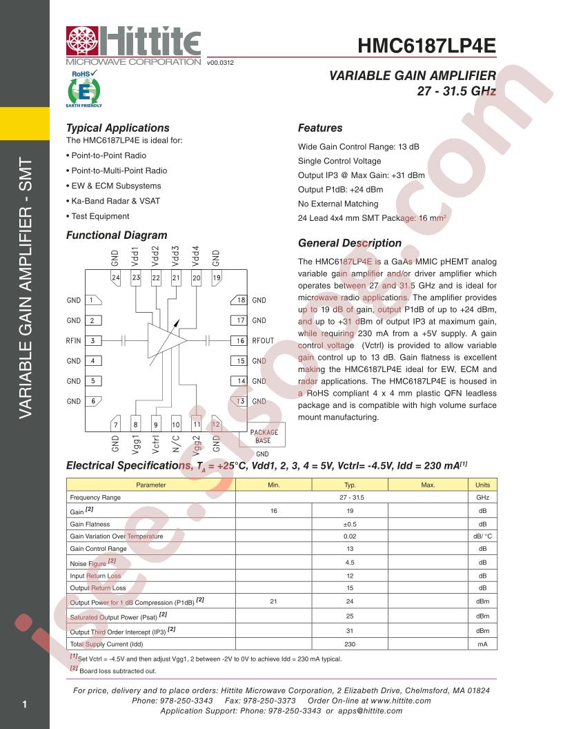 HMC6187LP4E