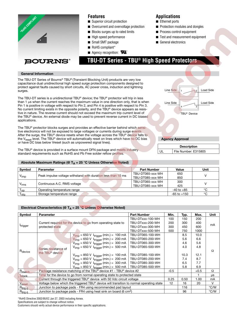 TBU-DT065-500-WH