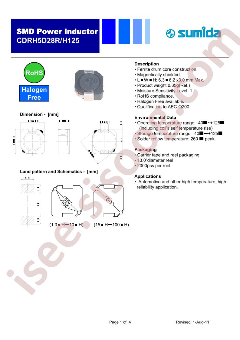 CDRH5D28RH125NP-1R0PC