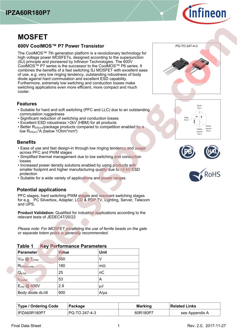 IPZA60R180P7