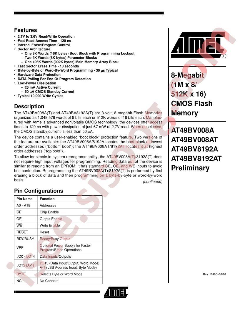 AT49BV8192AT-12TI