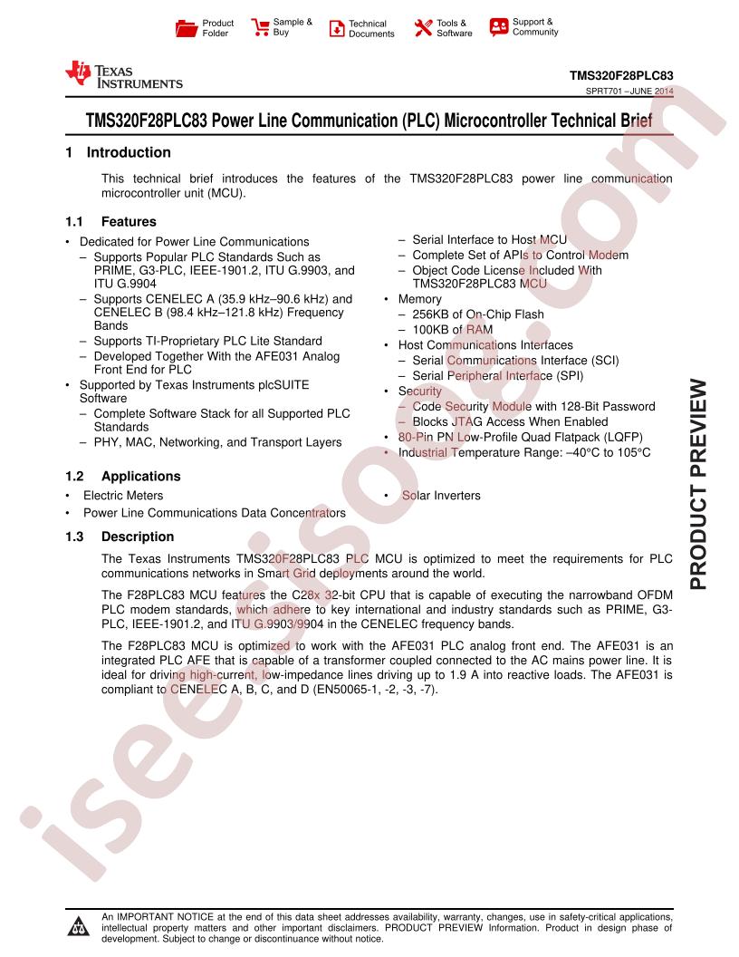 TMS320F28PLC83