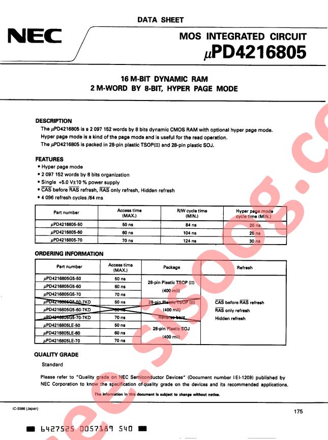 UPD4216805G5-60