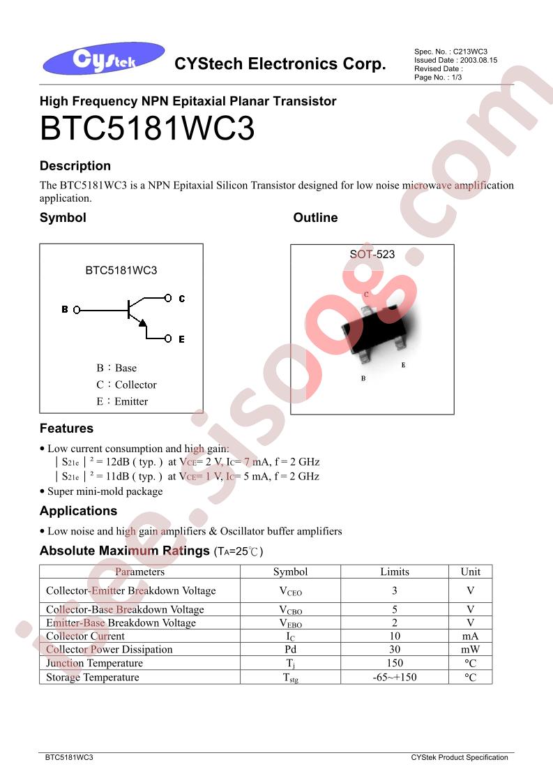 BTC5181WC3