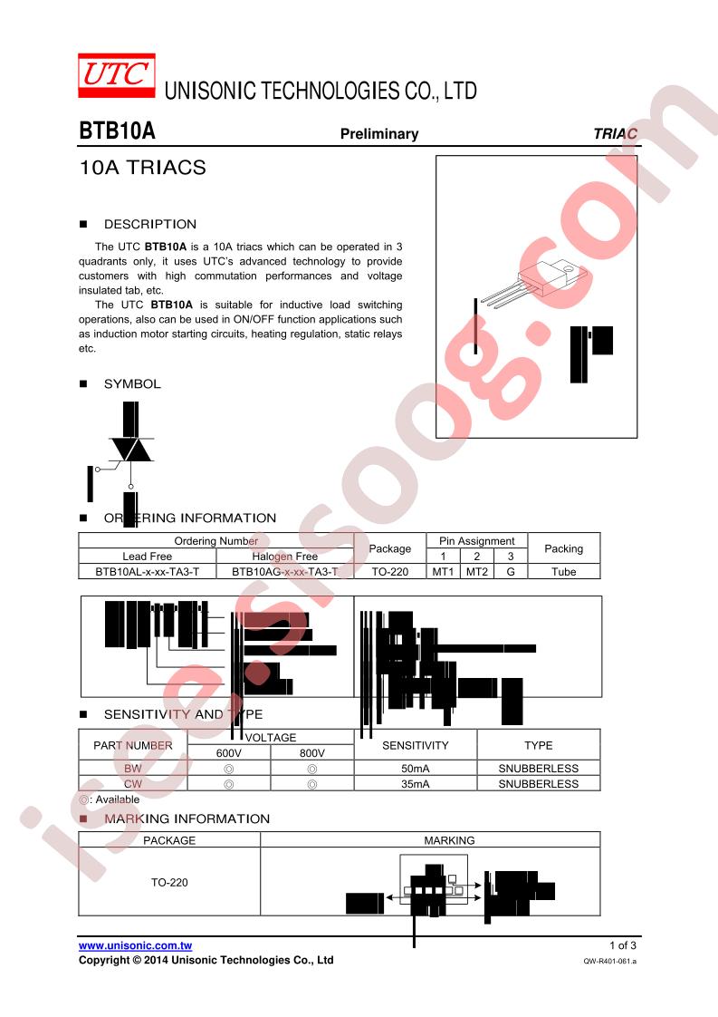 BTB10AL-8-BW-TA3-T