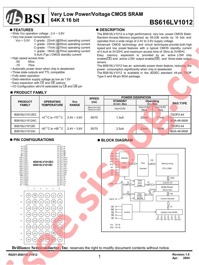 BS616LV1012EI-55