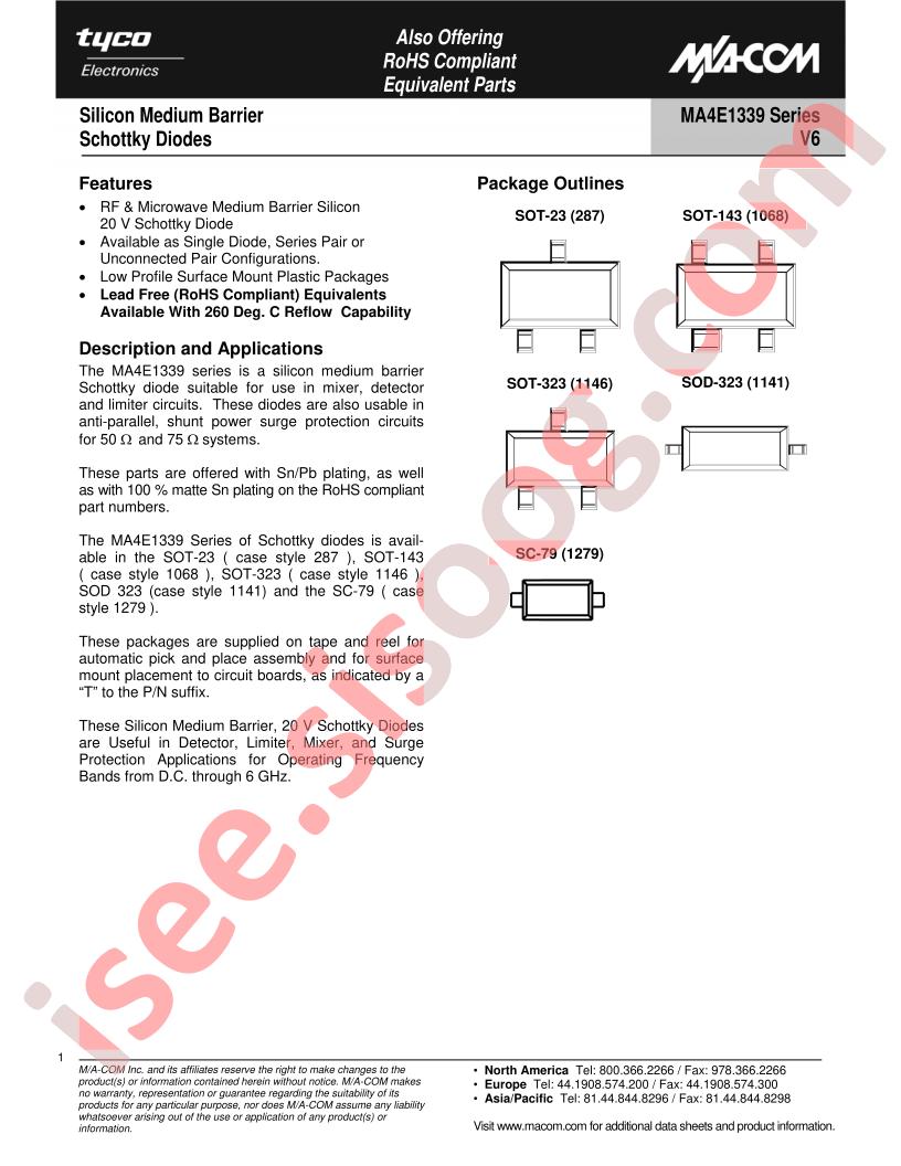 MA4E1339A1-1146TSOT-323