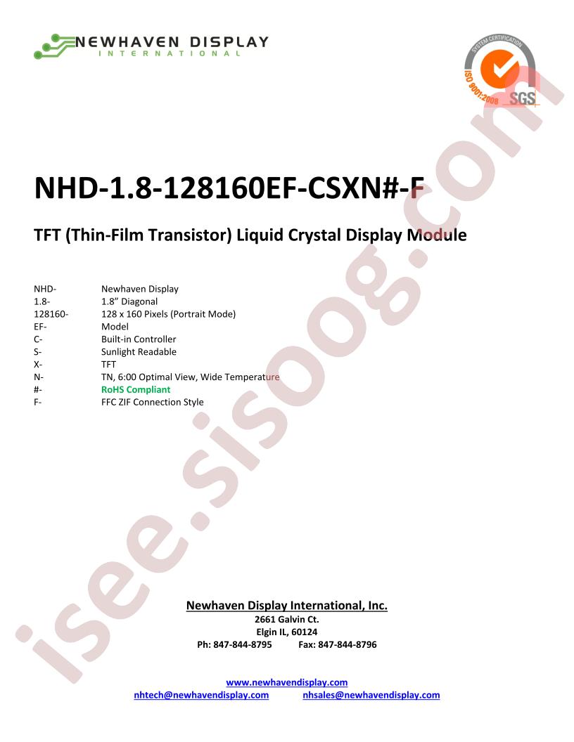 NHD-1.8-128160EF-CSXN-F