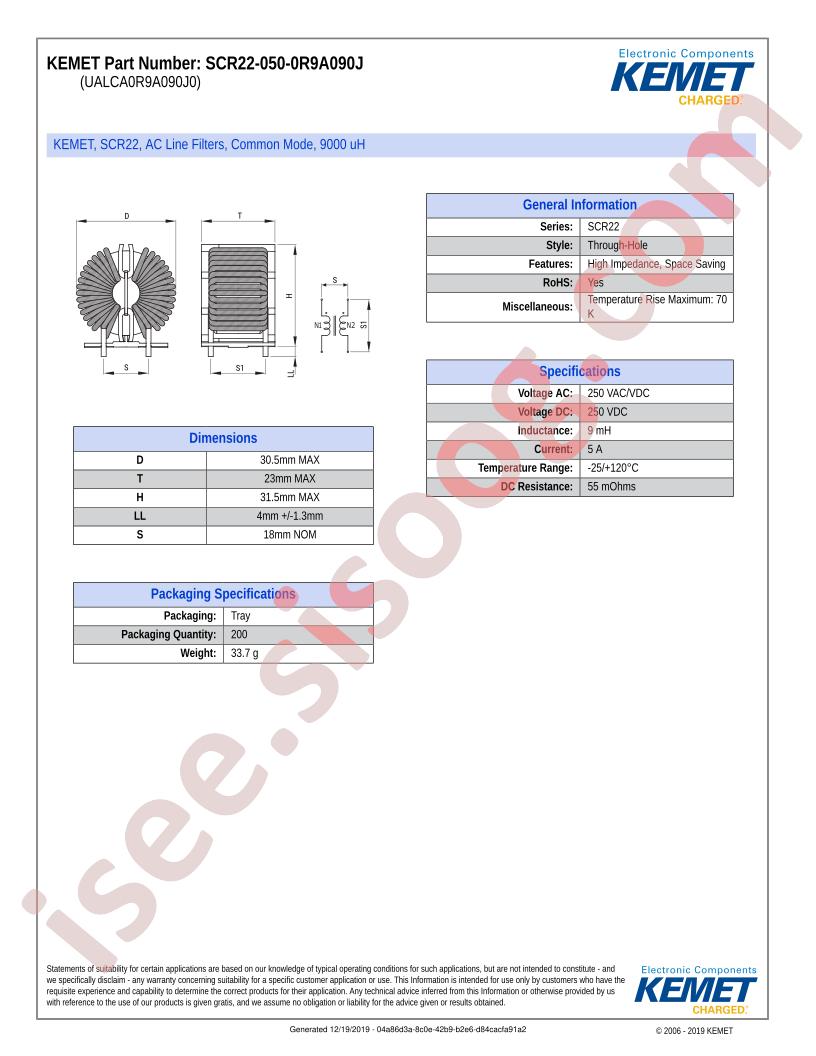 SCR22-050-0R9A090J