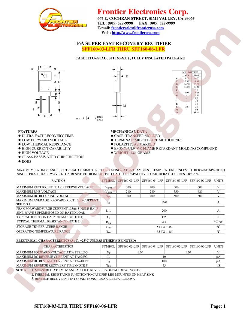 SFF160-06-LFR