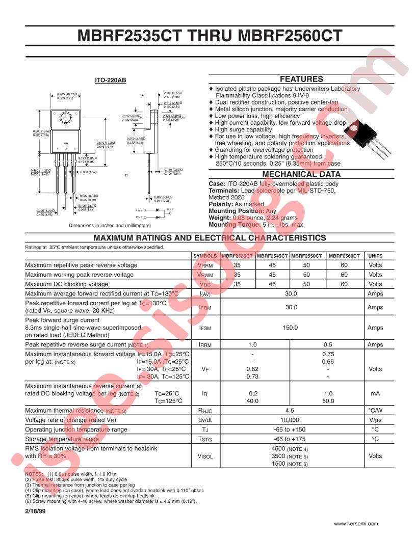 MBRF2545CT