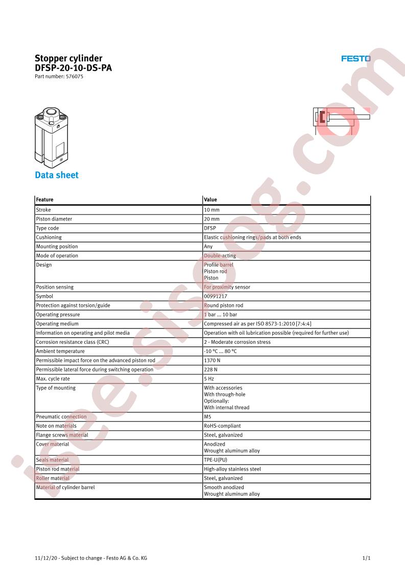 DFSP-20-10-DS-PA