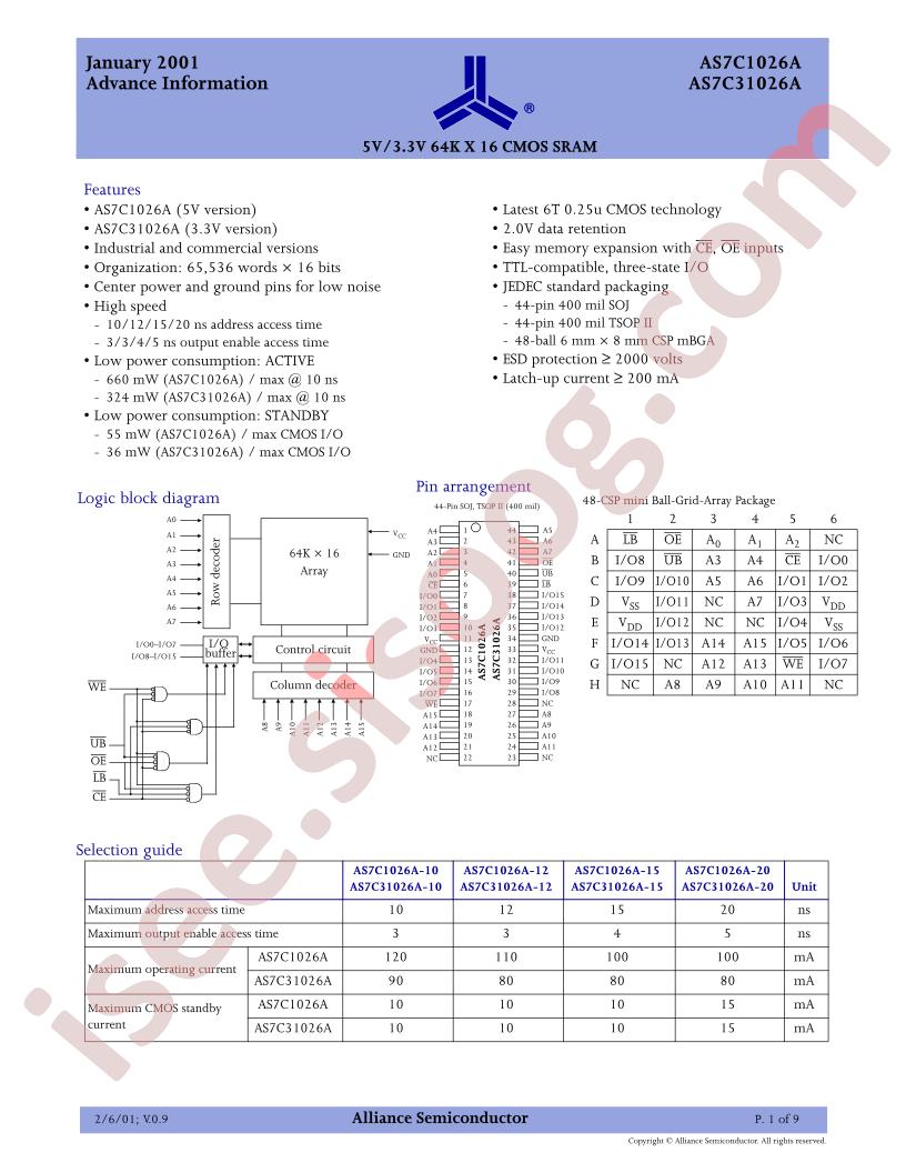 AS7C1026A