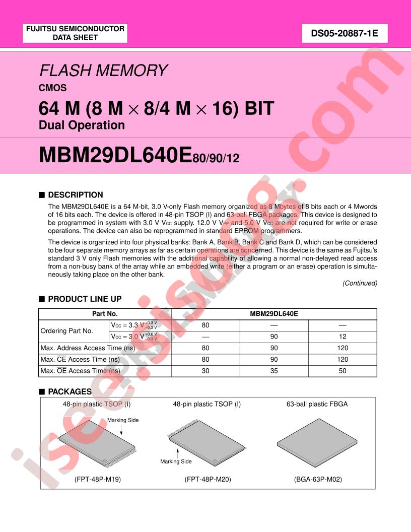 MBM29DL640E80