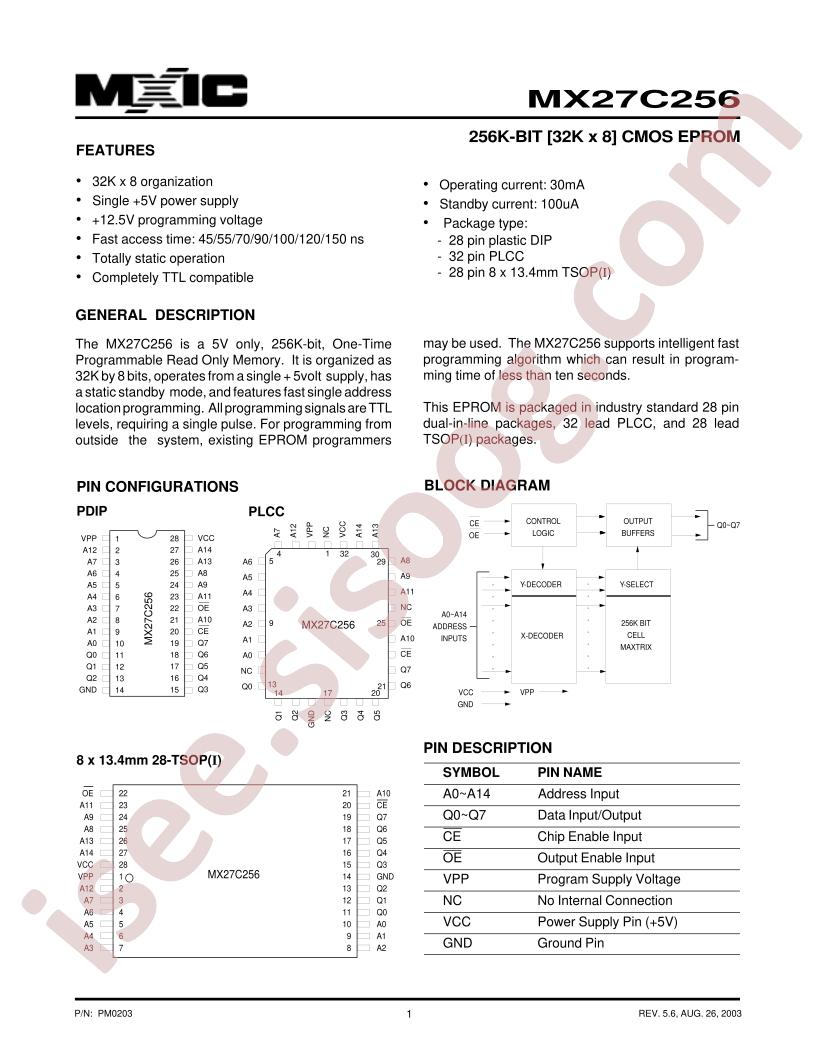 MX27C256QI-45