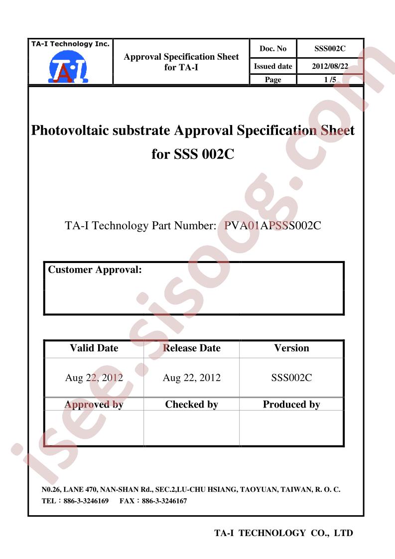 PVA01APSSS002C