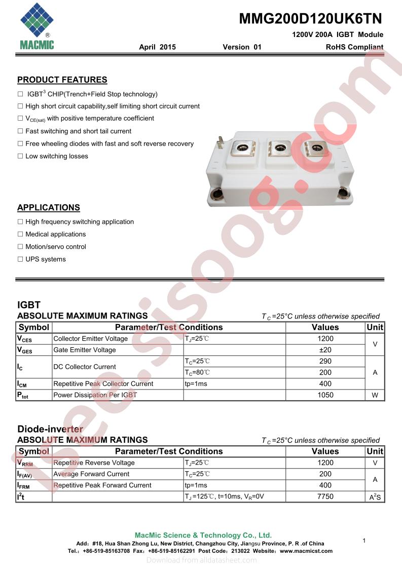 MMG200D120UK6TN
