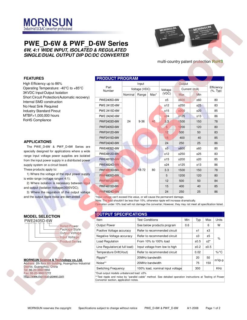 PWE4805D-6W