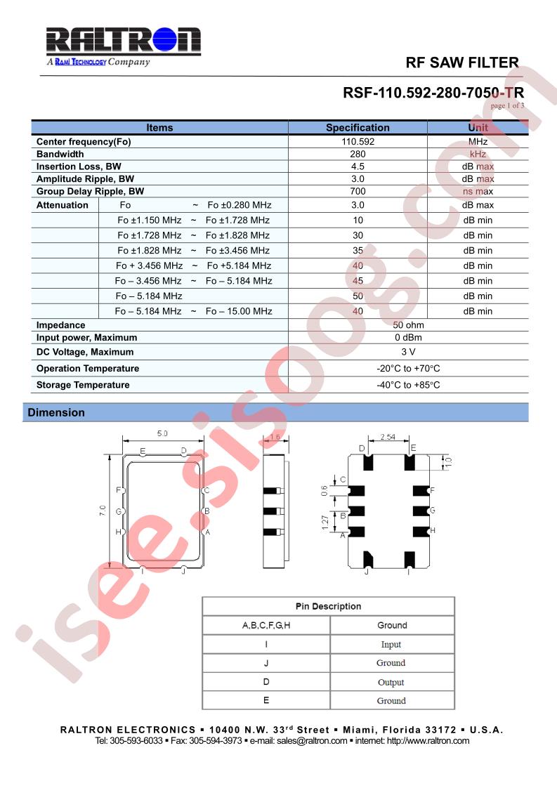 RSF-110.592-280-7050-TR