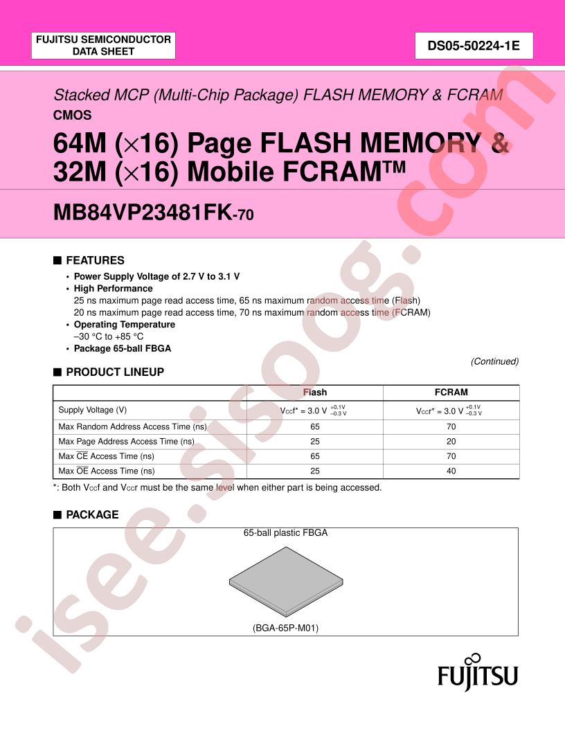 MB84VP23481FK-70