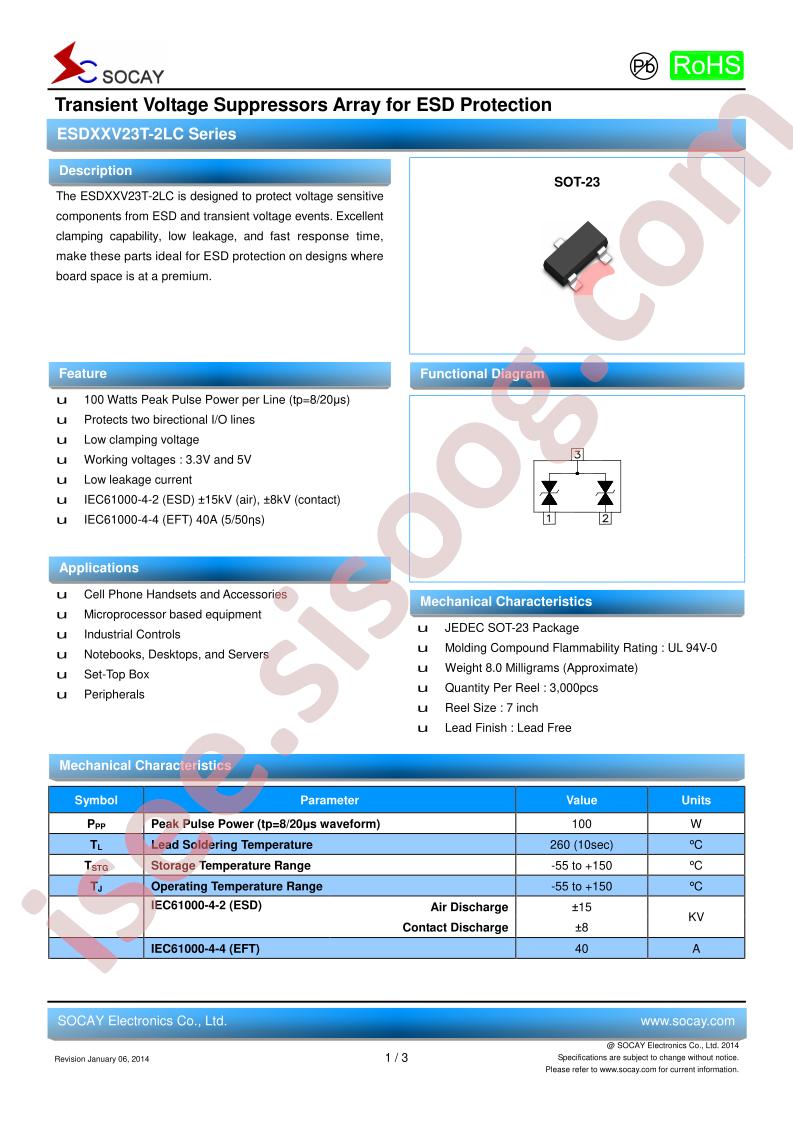 ESD05V23T-2LC