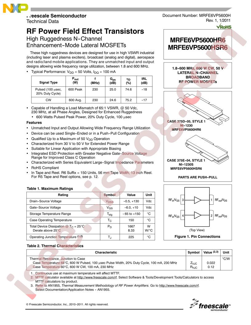 MRFE6VP5600HR6