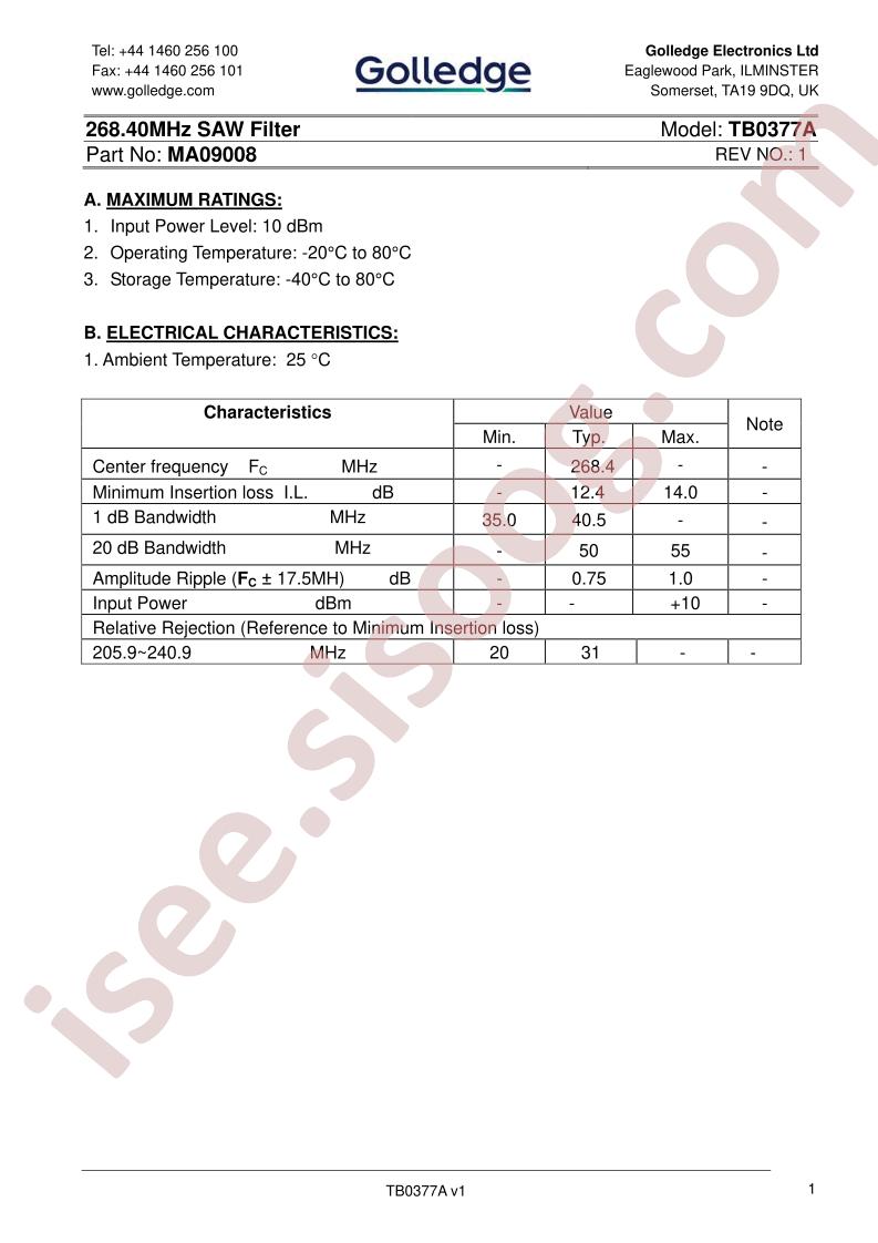 TB0377A