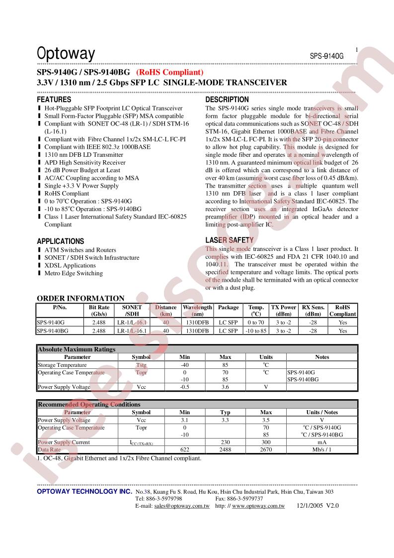 SPS-9140G