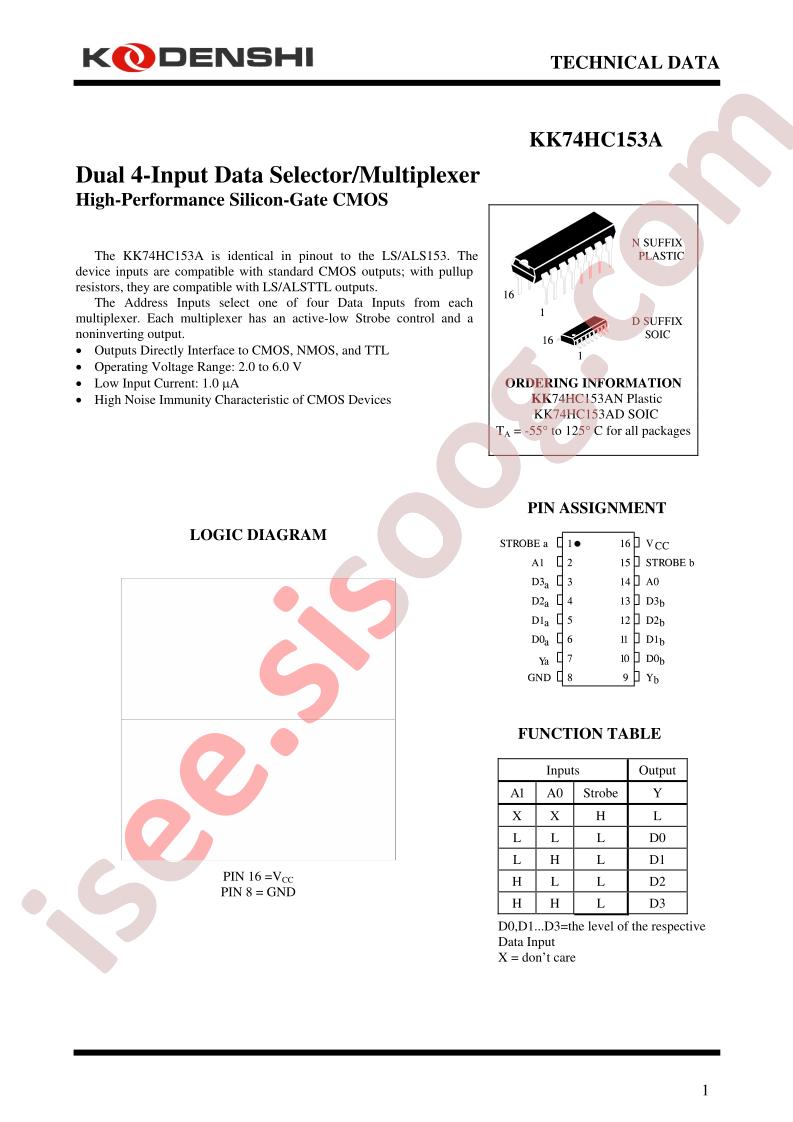 KK74HC153AD