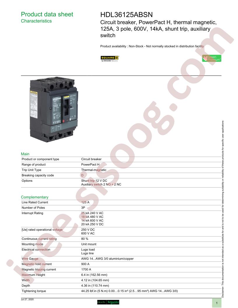 HDL36125ABSN
