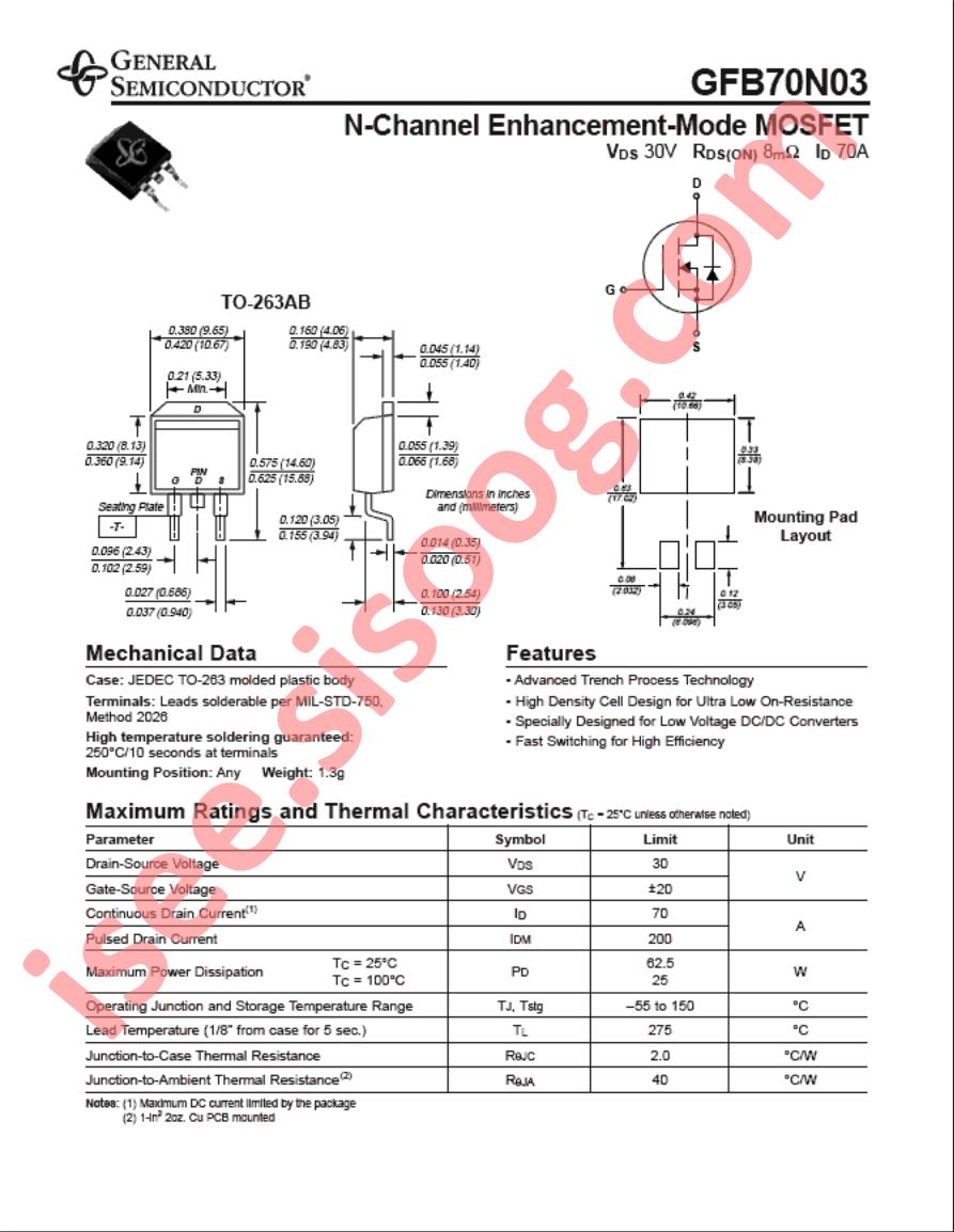 GFB70N03