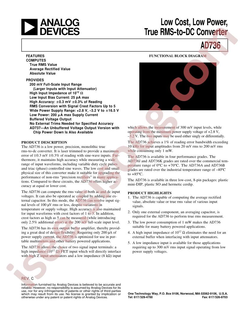 AD736JR-REEL-7
