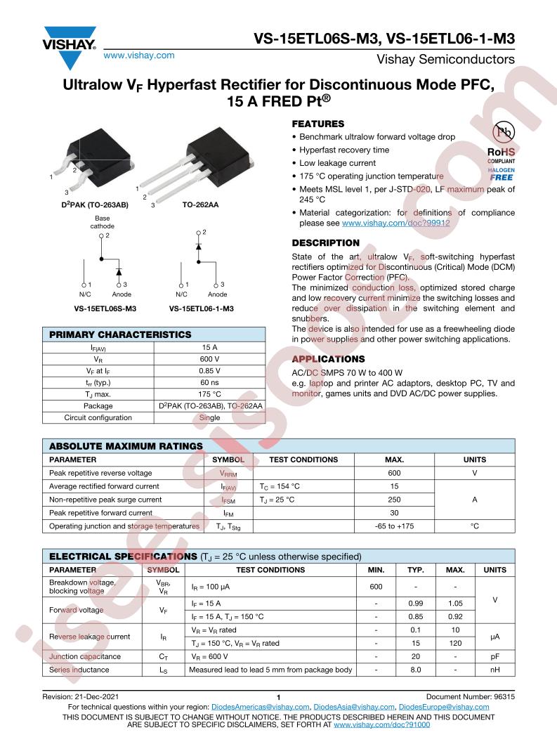 VS-15ETL06S-M3